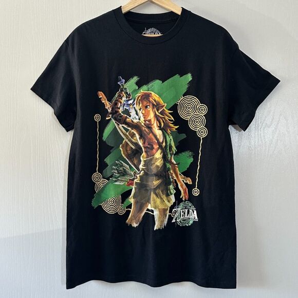 Legend Of Zelda Black Tears Of The‎ Kingdom Nintendo T Shirt Size Medium - Picture 1 of 4
